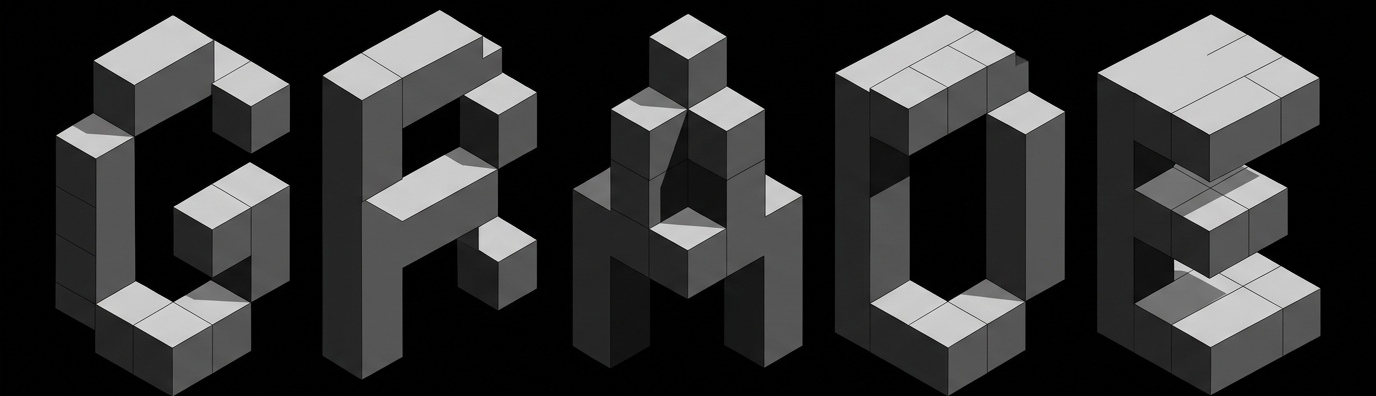 GRADE Isometric 3D Typography